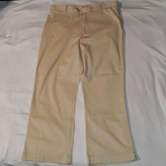 Vintage Zena Jeans‎ Crop Dress Pants Yellow Pink 8 - Picture 2 of 5